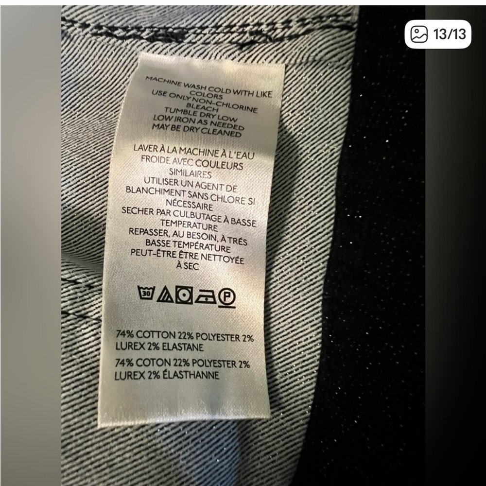 Anthropologie The Colette High-Rise Cropped Wide-Leg Jeans Sparkle plus 16 W - Picture 9 of 9